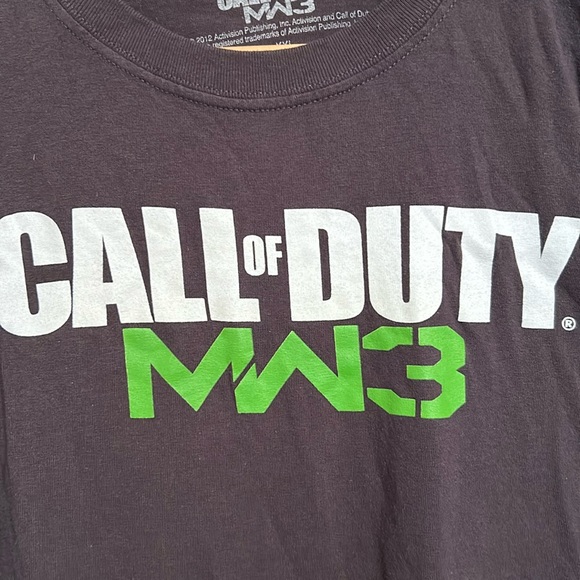 Call Of Duty MW3 Logo Deep Gray T-Shirt Gaming Sz 2XL - Picture 2 of 4